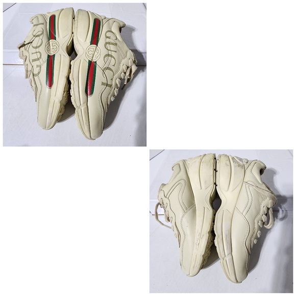 Gucci Rhyton Interlocking G Star Sneakers Off-White Size 34 - Picture 9 of 14